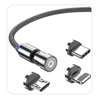 Магнитный кабель USB ( чёрный )  YPX-004